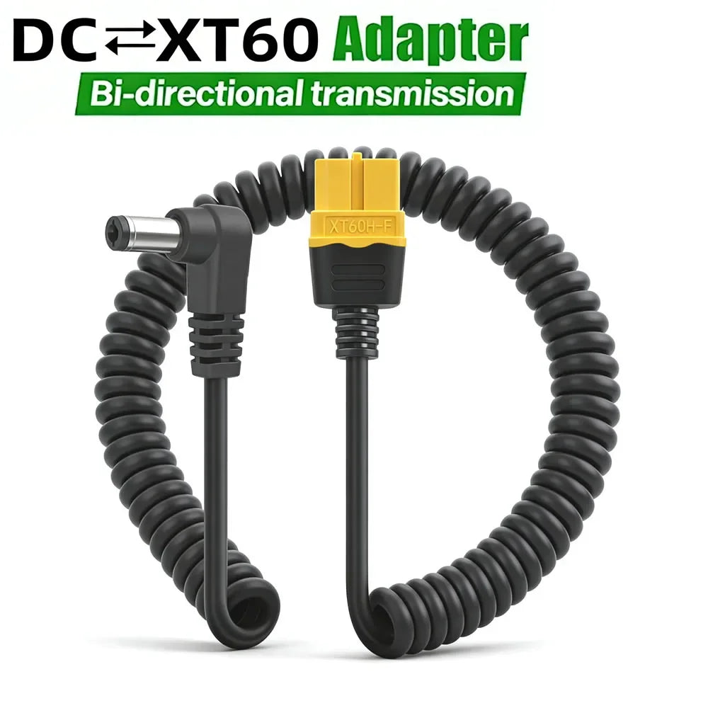 XT60 Female Male Bullet Connector To Male DC DC5525 Power Cable 5.5x2.5mm Adaptor For TS101 PINE64 Electronic Soldering Iron