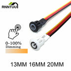 13 16 20MM Dimmable Touch Sensor Button Switch DC5V 12V 24V Smart Controller Home Light Strip Embedded LED Dimmer Controller