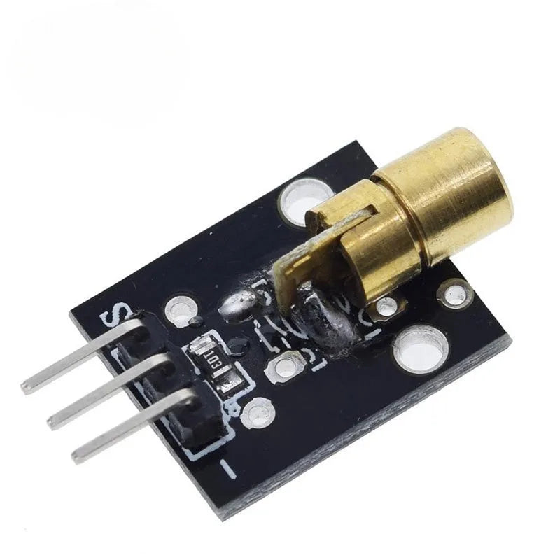 1-10PCS KY-008 650nm Laser Sensor Module 6mm 5V 5mW Red Dot Diode Copper Head for Arduino KY 008  KY008