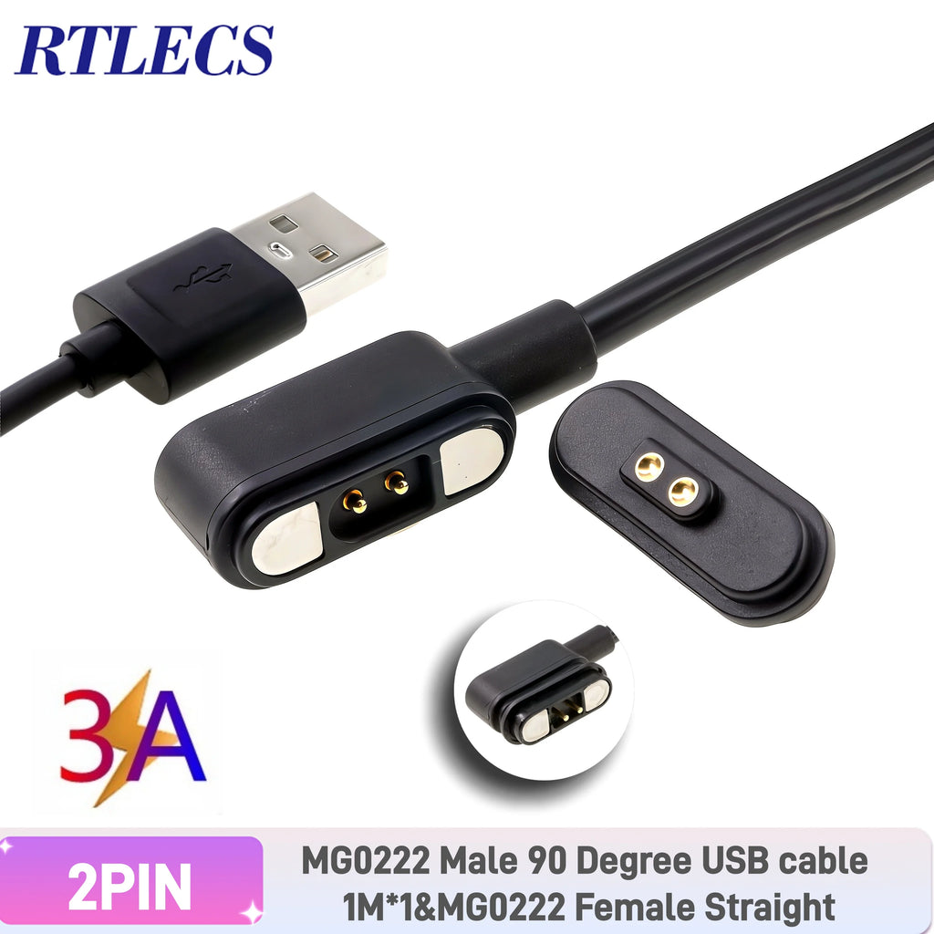 3A Magnetic Spring Loaded Pogo Pin Connector 5-24VDC 2/3/4 Pin Male Female Blind Led Lamp Snap-on JST SM JR Servo Extended Cable