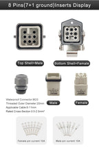 HA Heavy Duty Connector Kit 4/5/6/8 Core Pins Male&Female Insert Plug HDC-HA Rectangular Waterproof Industrial Aviation Socket