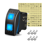 12V 20A White Lens Led Rocker Switch SPST / DPDT / Latching ON-OFF / Momentary (ON)-OFF-(ON) For Carling Switch Replace