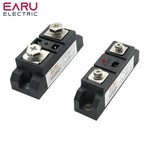 EARU Industrial Solid State Relay SSR Module Single Phase Input 3-32VDC Output 24-480VAC Industrial 60A 80A 100A 150A 200A 300A