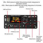 DC 7-24V MP3 Audio Decoder Module Bluetooth 5.0 Lossless Amplifier Decoder Board Music Playback Volume Controller 87.5-107.5MHz