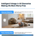 Smart Life Zigbee 24G MmWave Radar Motion Sensor Human Presence Detector Battery Powered Breathing Monitor for Home Automation