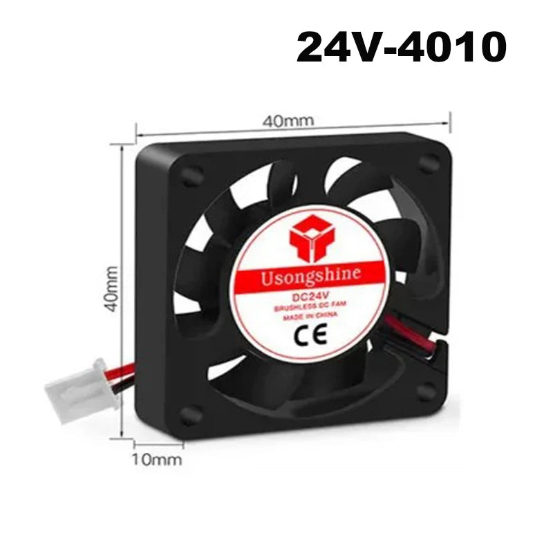 5010/4020/4010/3010 5V/12V/24V Cooling Turbo Fan Brushless 2Pin For 3D Printer Extruder DC Cooler Blower Part Plastic Fans