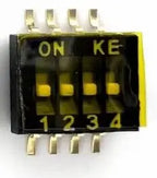 100pcs  1.27mm Pitch Dip Switch SMD SMT Slide Type Switch 1/2/3/4/5/6/8 Position DSHP04TSGER