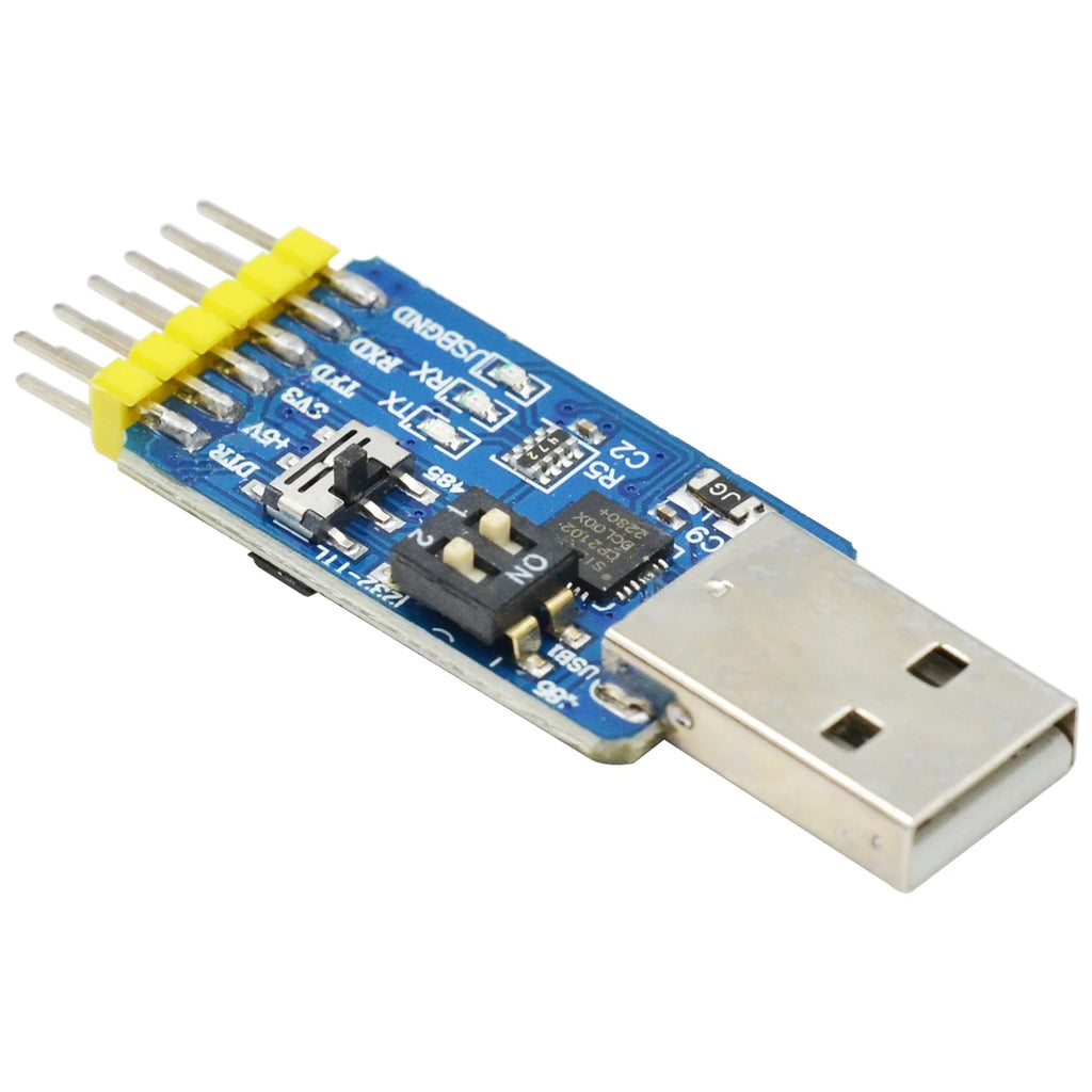 CP2102 Module Six-in-One Multi-Functional Serial Port Can Connect USB 485 TTL 232 Conversion Compatible with Other 3V/5V Voltage