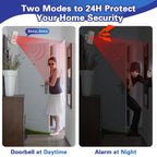 Wireless Alarm Security System Infrared PIR Motion Sensor Detector with Doorbell / Alarm Sound Remote Control to Arm/Disarm SOS