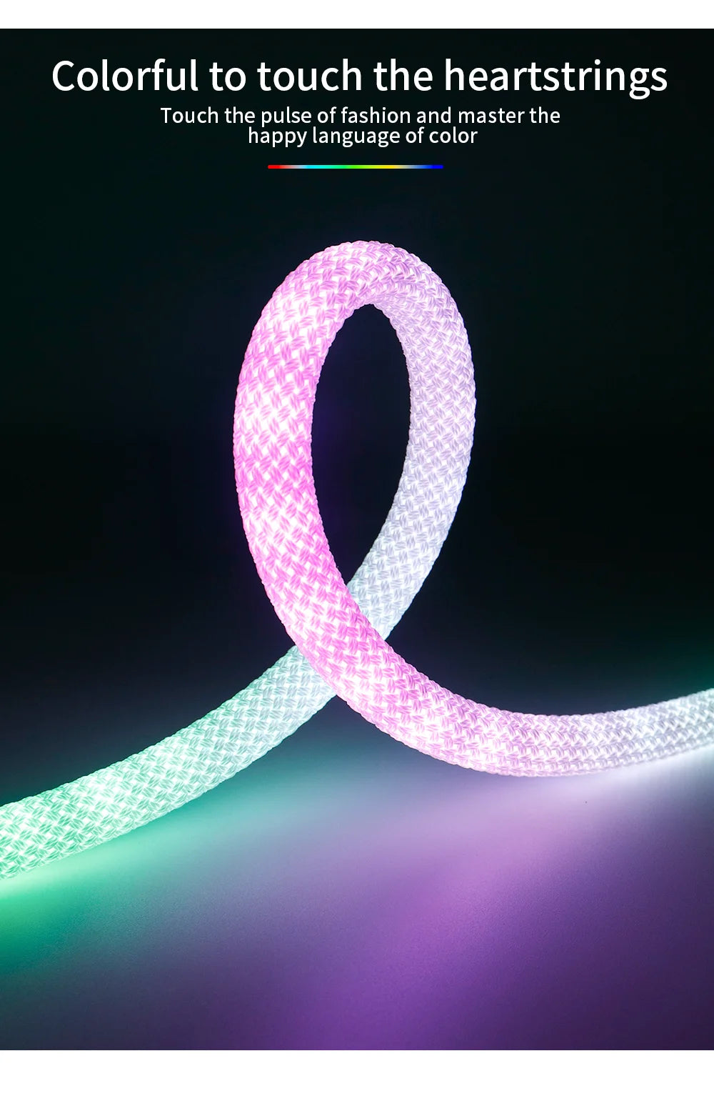 WS2812B WS2811 DC5V Round Reticulate Pattern Neon LED Strip 50Leds/m 360 Degree Smart RGBIC Flexible  Silicone Light Tape IP67