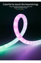 WS2812B WS2811 DC5V Round Reticulate Pattern Neon LED Strip 50Leds/m 360 Degree Smart RGBIC Flexible  Silicone Light Tape IP67