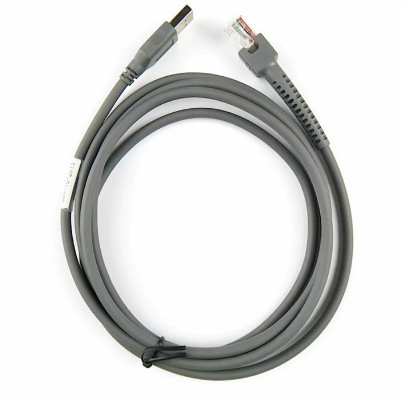 1PC 2M USB Cable For BarCode Scanner LS2208AP LS1203 LS4208 LS4278 LS9208i DS6707 DS6708 STB3578 USB to RJ48 RJ50 CBA-U01-S07ZAR