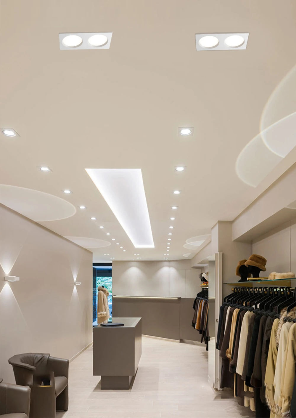 Square Embedded Downlight Dimmable Ceiling Tuya Bluetooth/Zigbee Matter Smart Lamp Lighting AC85V-260V Indoor Lighting