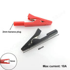 red+black 20/50A PVC Alligator Crocodile Clip Clamp Socket Plug Handle Test Cable Probe 4mm Banana Plug Electric Battery