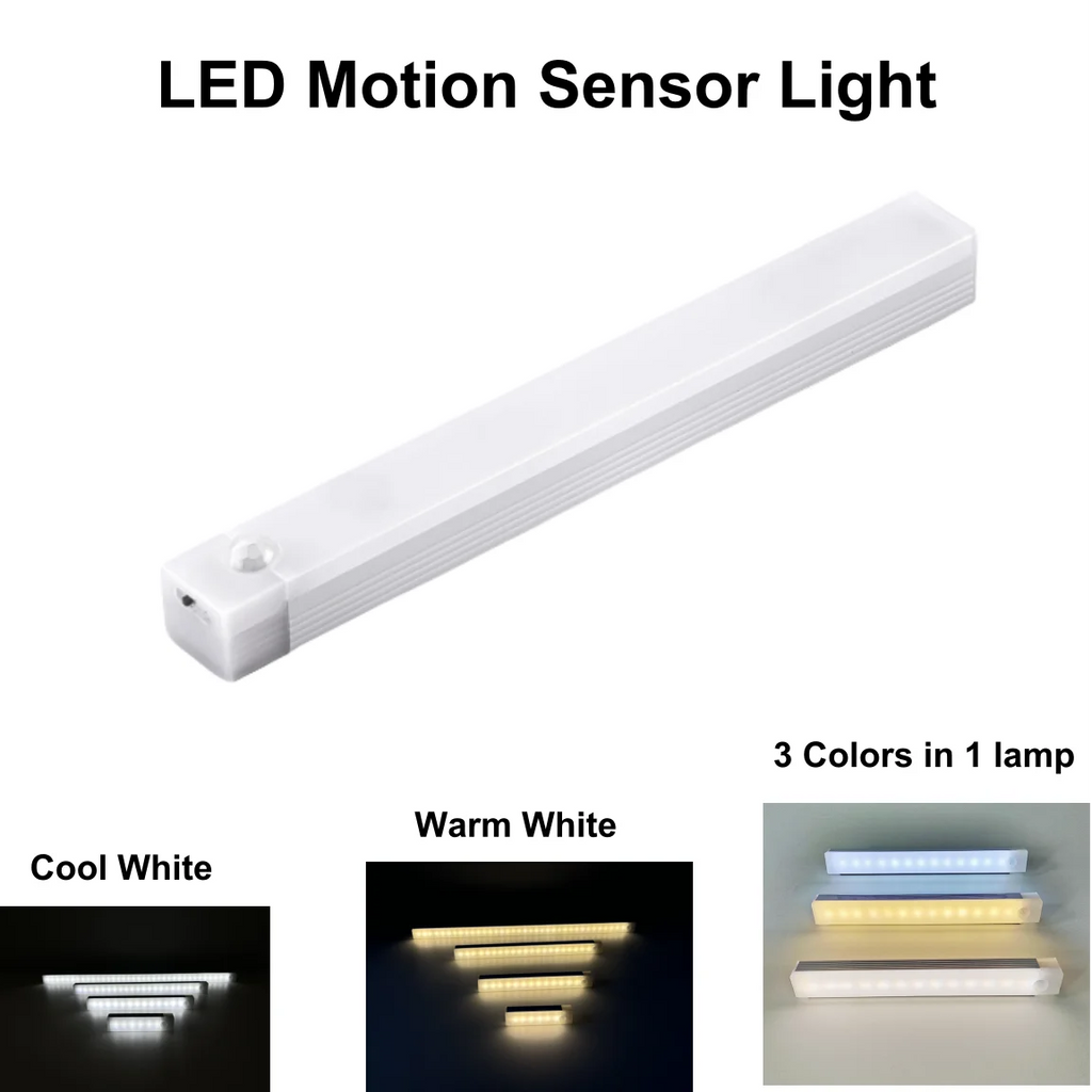 Motion Sensor Bar Light Type C Rechargeable Light LED Magnetic Attraction Night Light for Kitchen Bedside Wardrobe Bookcase