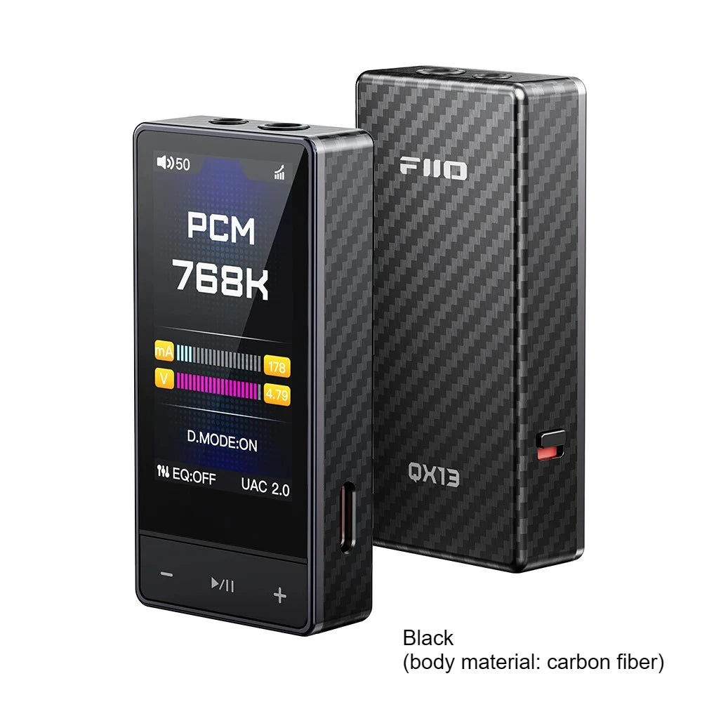 FiiO QX13 HIFI Portable Headphone Amplifier AMP Hi-res Desk TOP-grade Decoder USB DAC ES9027PRO DSD512 PCM768K 900WM