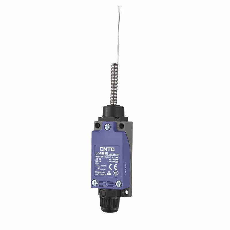 CNTD CZ-8169N 10A IP67 Spring Rod Vertical Limit Switch 250VAC 1NO 1NC SPDT Zinc Alloy Industrial Automation