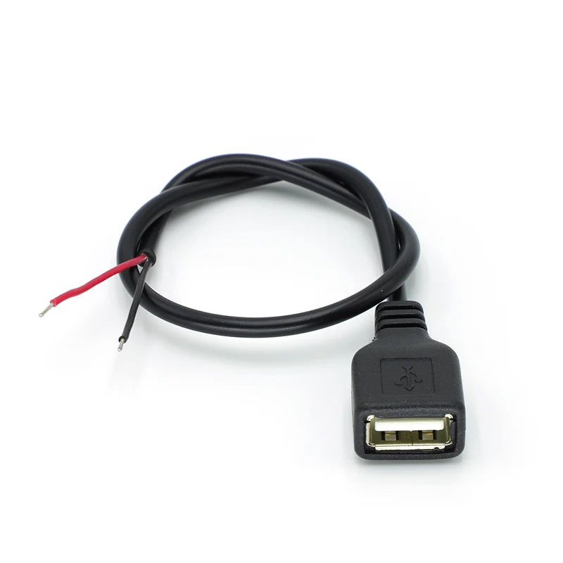 30cm Power Supply Cable 2 Pin USB 2.0 A Female Male 4 Pin Wire Jack Charger Charging Cord Extension Connector DIY 5V Line