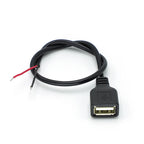 30cm Power Supply Cable 2 Pin USB 2.0 A Female Male 4 Pin Wire Jack Charger Charging Cord Extension Connector DIY 5V Line