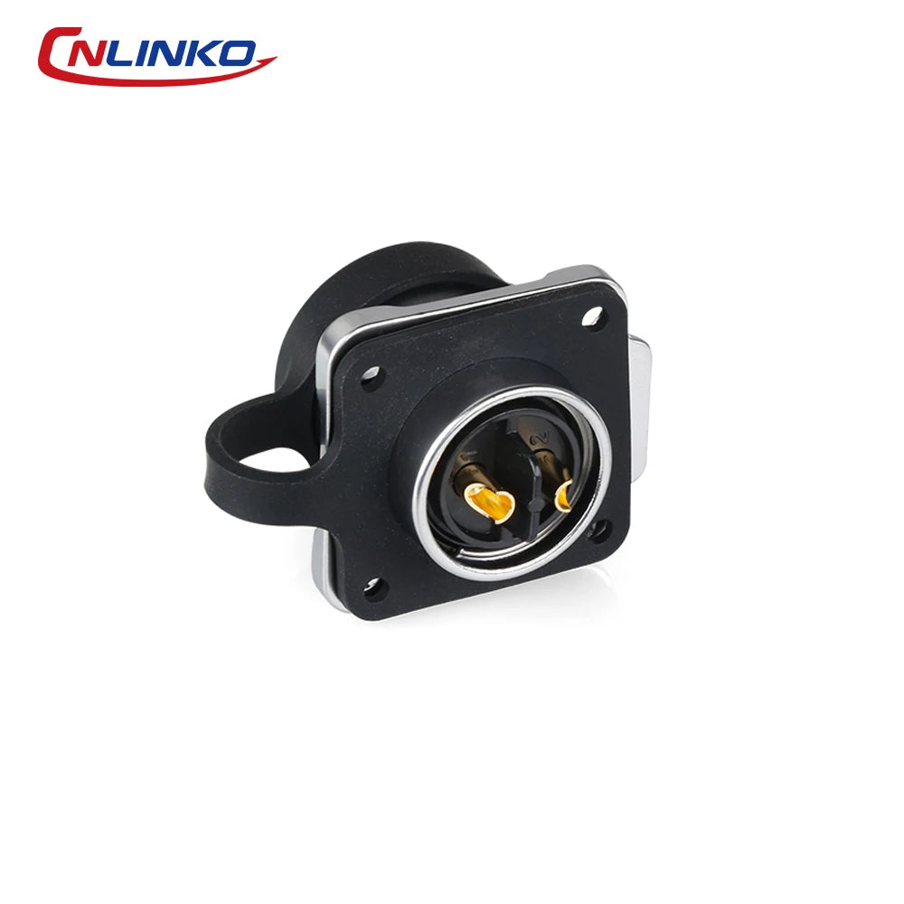 CNLINKO M20 IP68 Circular 2-5Pin 500V Connector Male/Female Solder Type, Heavy Duty Panel Mount for Industrial Equipment Marine