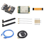 Raspberry Pi 5 PCIe to MiniPCIe 4G Gigabit Ethernet RJ45 USB HUB HAT With LTE Module SIM7600E SIM7600SA-H SIM7600G EC25-AUX EG25