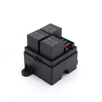 12V/24V 40A 4/5 Pin 3-Way Fuse Relay Box, 3 Relay Holder Standard ATO Fuse Block with Free Assembly for Car Motorcycle