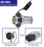 GX25 Plug Cable Connector Flange Fixing 20A 2Pin 3Pin 4Pin 5Pin 6Pin 8Pin 12Pin DF25 Circular Connectors