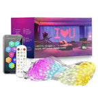 400-800 LED RGB Smart Curtain Lights with Music,App Controls and Remote,LED Party Lights for Wedding/Valentine's Day/Birthday