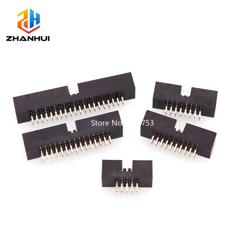 5Pcs 1.27mm Pitch IDC Box Header Connector 8-60P Straight Pin DIP Socket for FC Ribbon Cable PCB Board Terminal Block