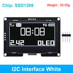 TZT 2.42" 2.42 inch LCD Screen White  Yellow 128x64 OLED Display Module IIC I2C SPI Serial for C51 SPD0301