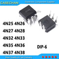 10PCS New and Original DIP-6 IC Optocoupler 4N25 4N26 4N27 4N28 4N32 4N33 4N35 4N36 4N37 4N38