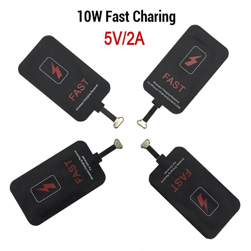 10W Wireless Charging Receiver for Samsung Huawei Xiaomi Iphone5-7 Universal Micro USB Type C Fast Wireless Charger Adapter