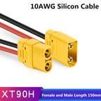 Amass XT60 Cable Connector Male Female XT60H Plug with Sheath Cover 14AWG 12AWG Silicon Wire  XT90 for RC Lipo Battery FPV Drone