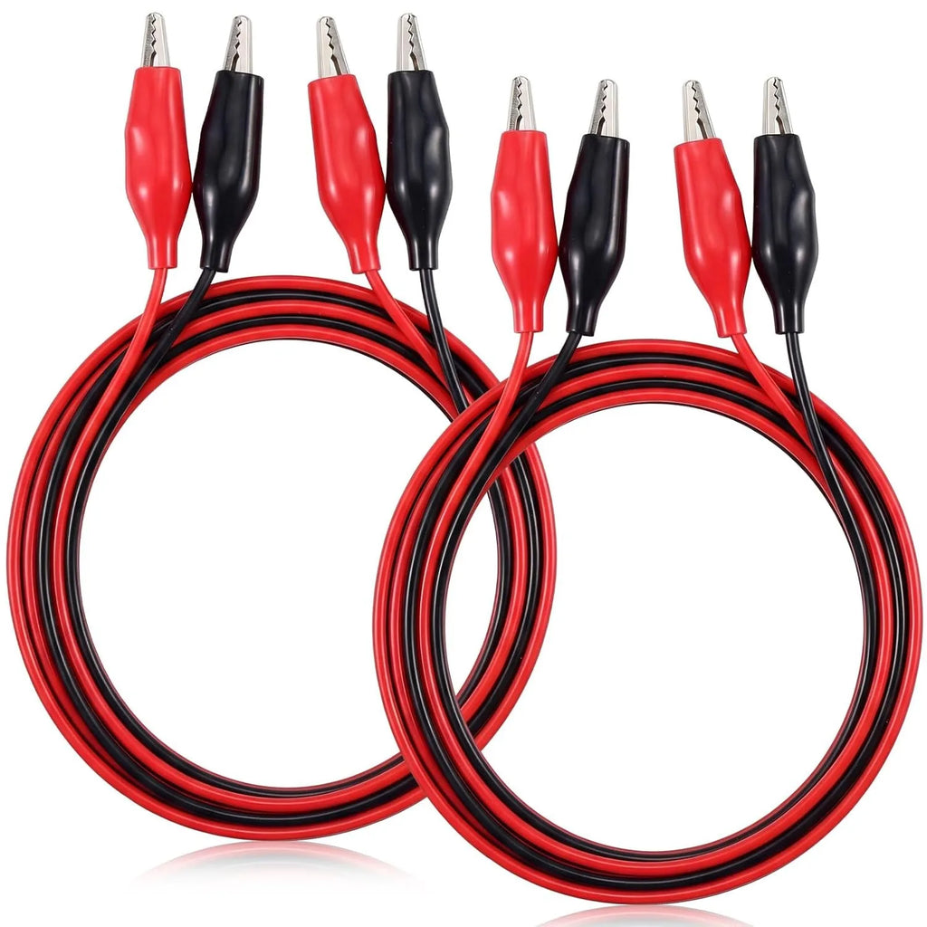20-1Set Dual Alligator Clip Cables Connecting Cables Test Cable Lead Jumper Wire Male Female Crocodile Clip Power Supply Adapter