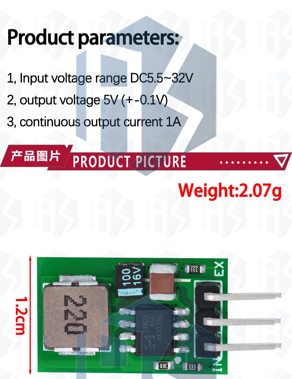 1~3PCS DC 5.5-32V to 5V/1A Voltage Regulator Replace TO-220 LM7805 5V Positive Voltage Regulators To 5V 1A Step-Down Buck Module