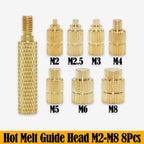 Heat Set Insert Press Tool Electric Soldering Iron Tip M2 M3 M4 M5 M6 M8 Thread Brass Inserts Nut Embedded Kit for 3d Printing