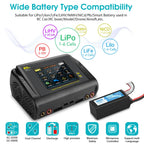 HTRC K6+ Lipo Battery Charger DC 400W AC 200W 12Ax2 RC Charger Balance Discharger For LiHV LiFe Li-lon NiCd NiMh Pb LiPo Batteri