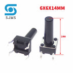 20/50PCS 6X6 6X6X5mm DIP 4Pin Tactile Micro Push Button Switch 6*6*4.3/5/6/7/8/9/10/11/12/13MM Micro Touch Button Power Switches