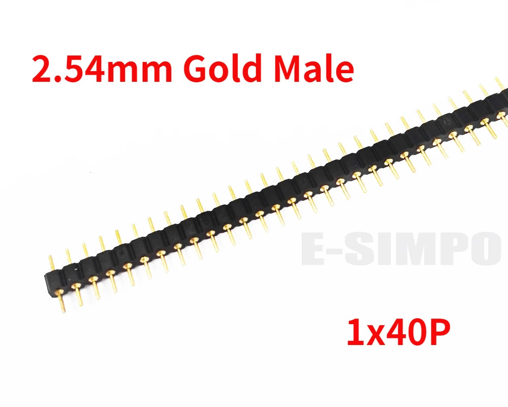 10pcs 2.0mm/2.54mm Pitch 1/2x40Pin Single/Double RowCrystal IC Socket Hole Round Male Female Pin Header Connector