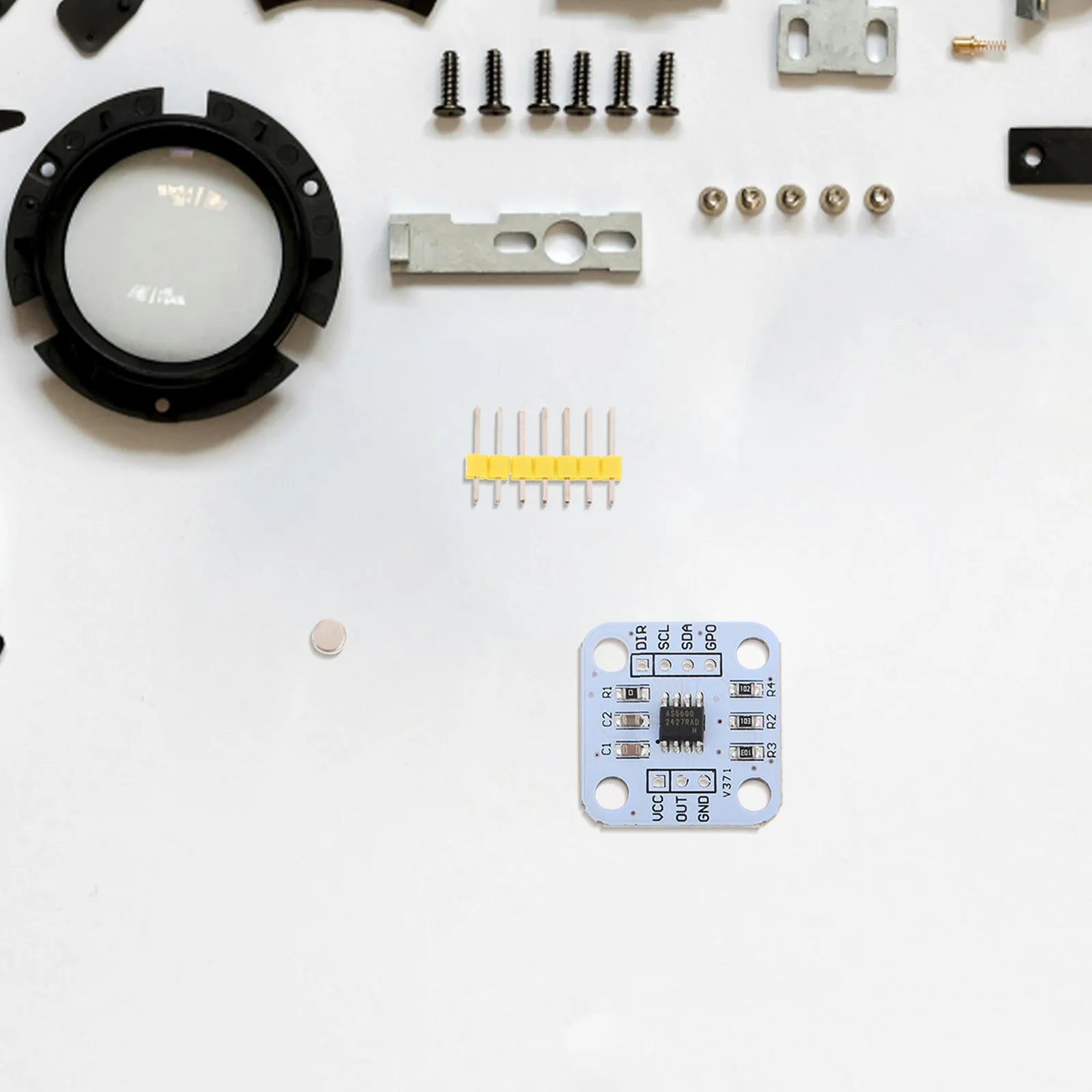 4Pcs Magnetic Encoder High Precision Angle Measurement Sensor Module Accurate Angle Data for Mechanical Equipment Automation