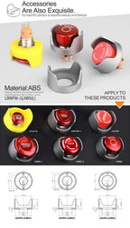 LANBOO 19mm 22mm Metal Emergency STOP Mushroom Push Button Switch Latching Button Switch with LED
