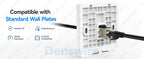 Denswire Keystone Jack RJ45 Inline Coupler Shielded for CAT6/CAT6A/CAT7 RJ45 Female to Female Insert Coupler Ethernet Adapter