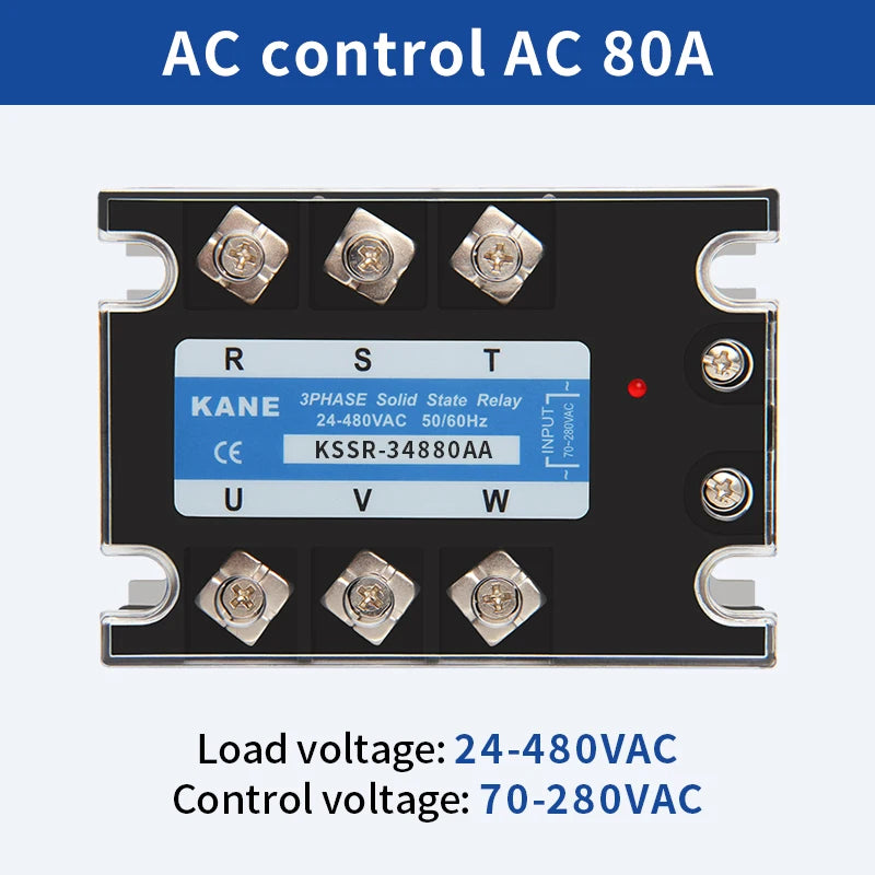 SYTH DC-AC 3-32V AC-AC 70-280V Three Phase SSR Solid State Relay 3P SSR Module 10A 25A 40A 60A 80A 100A 120A