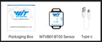 WitMotion WTVB01-BT50 Bluetooth 50m Multi-connected Vibration Sensor, 3-axis Vibration Displacement + Speed + Amplitude+Angle