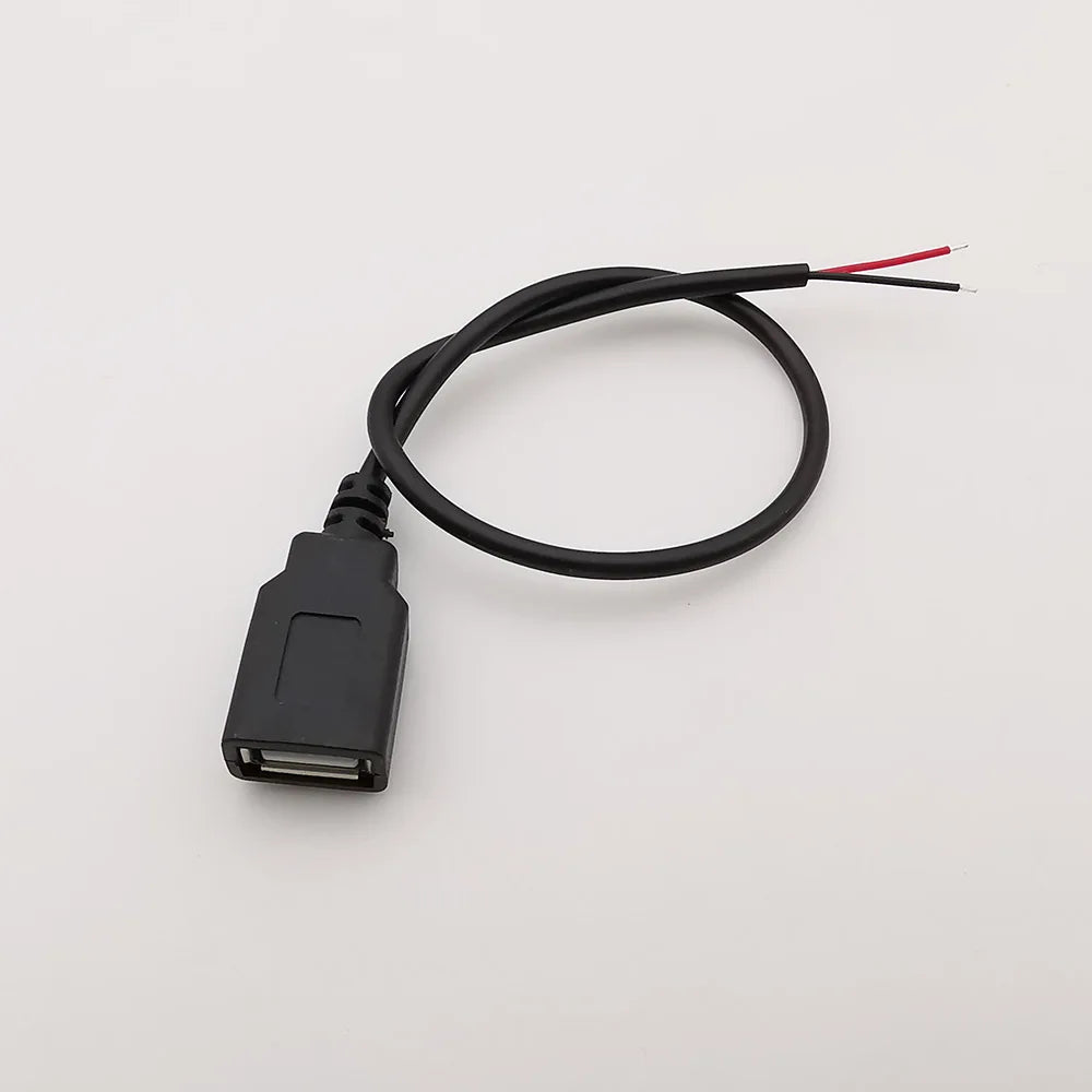 5V USB 2.0 A Female Male Power Supply Cable Connector 2Pin 4Pin Wire Charge Extension Cable Adapter Welding Line DIY 0.3m 1m 2m
