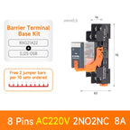 ENMG RXG Slim Power Relay 12A 24VDC/220VAC Coil, DIN Rail Mount Industrial Relay for PLC Control System