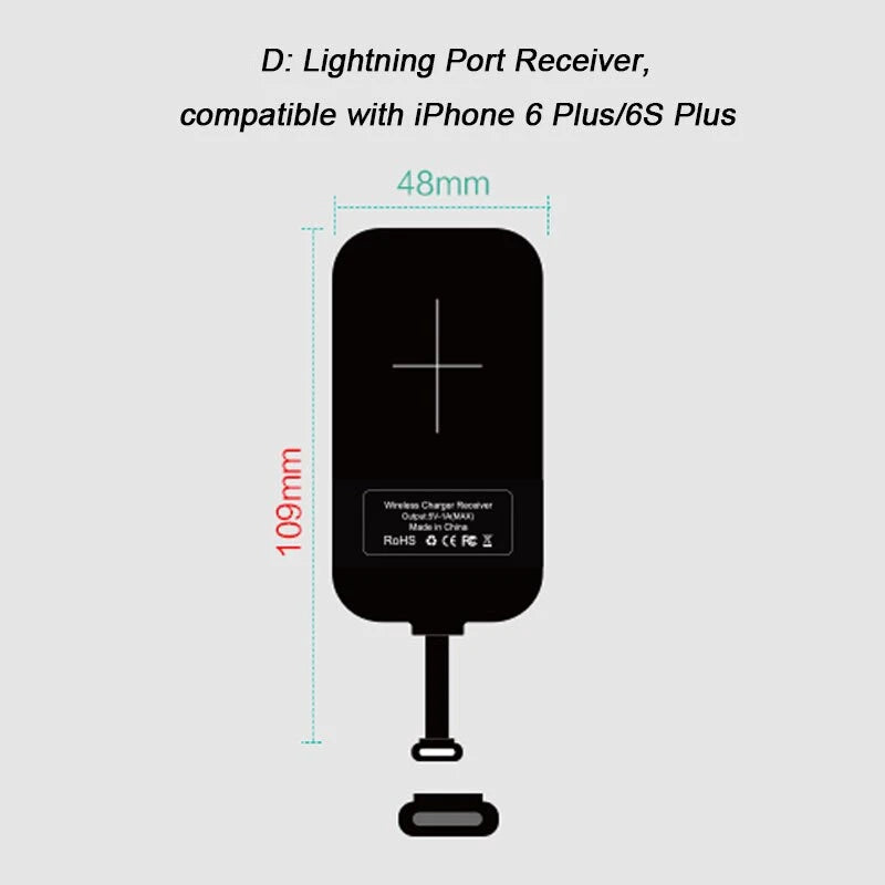 Nillkin Magic Tags QI Wireless Charging Receiver Micro USB / Type C Adapter For iPhone 5S SE 6 6S 7 Plus for Samsung S6 S7 Edge