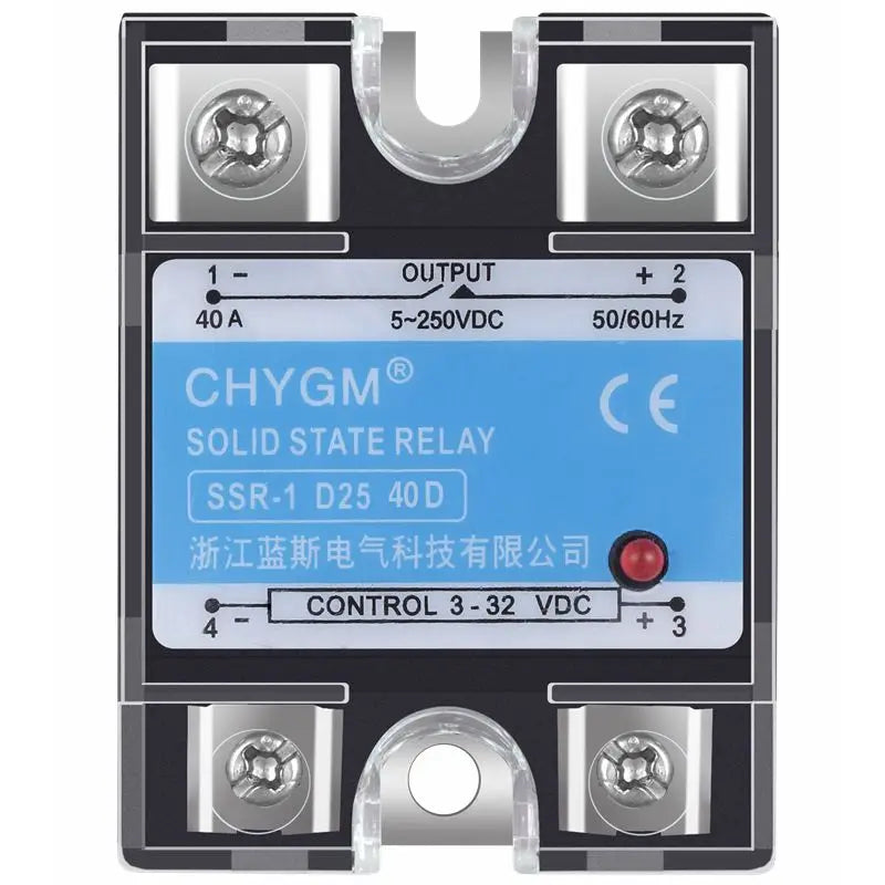 SSR-10DD/25DD/40DD/50DD/60DD/75DD/80DD/90DD DC Control DC SSR Single Phase Solid State Relay 5-220VDC 3-32VDC Solid State Relay