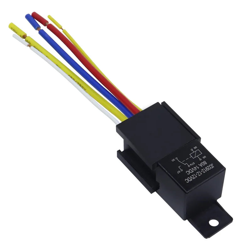 DC 12V/24V 4 Pin 5 Pin 30A Waterproof Automotive Relay With Socket Car Relay Auto Relay  Fuse Coil 1.8W Voltage Relay Vehicle