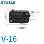 V-16 series micro-motion button limit travel switch with 3 pins, suitable for coffee machine and other small household appliance